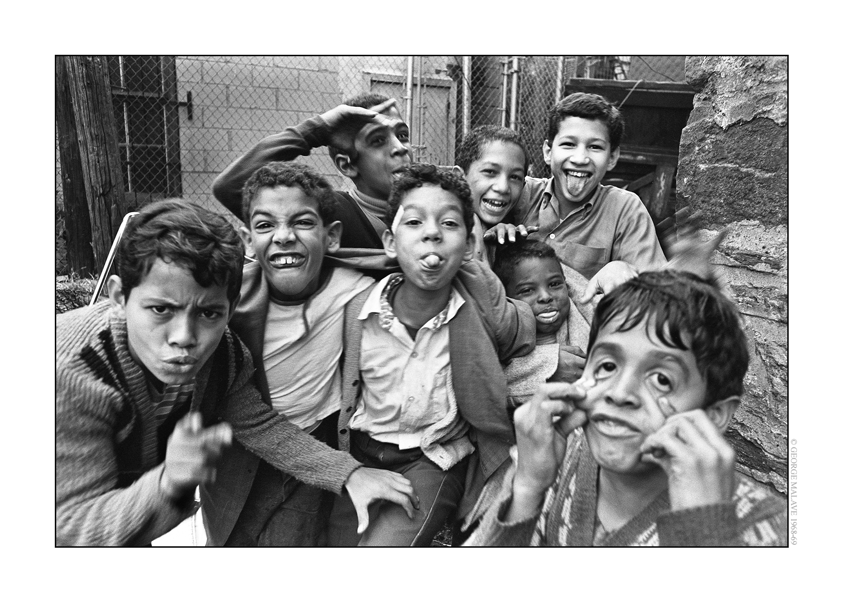 George Malave, Kids Making Faces, Varet Street Kids series, 1968-1969.