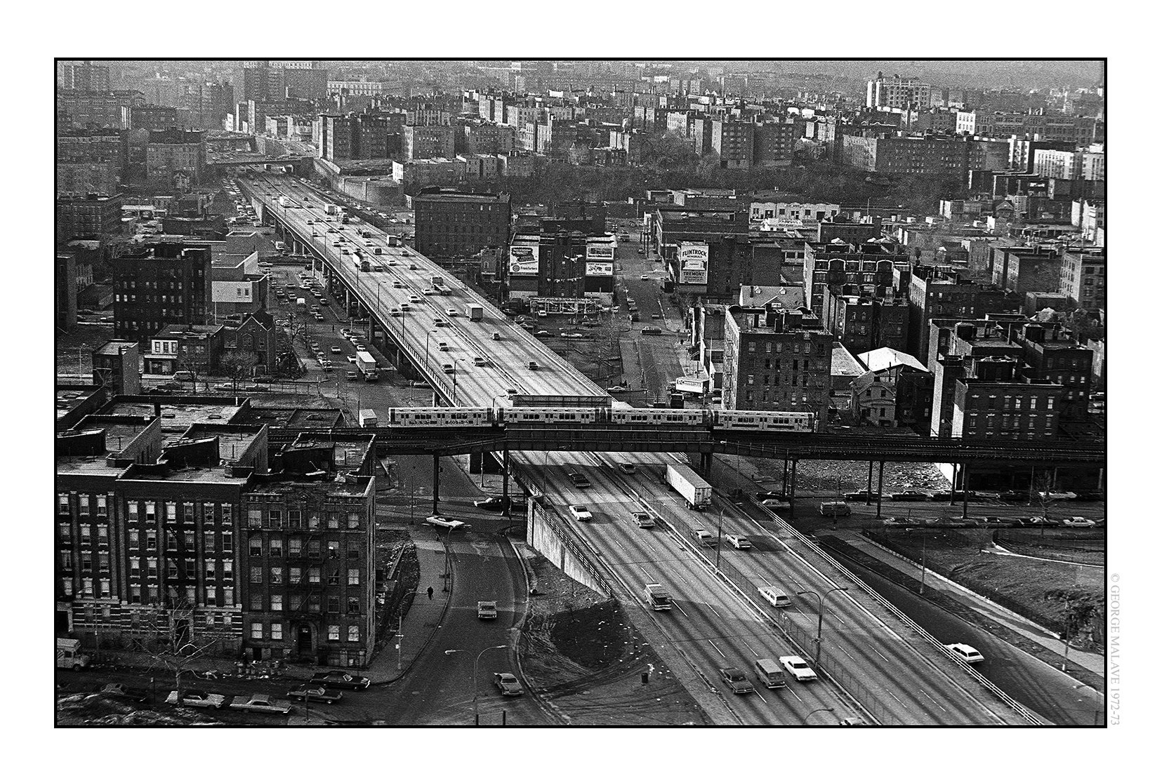 George Malave, El Over the Cross Bronx Expressway, Third Ave El - Bronx series, 1972-73.