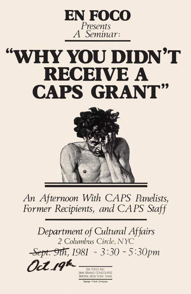 Caps Grant Seminar 1981, Courtesy of En Foco, 1981.