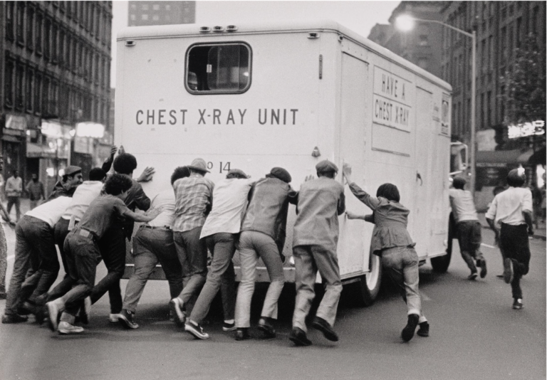 Hiram Maristany, Take-over of the TB-testing truck, 1970. Courtesy of the Smithsonian American Arts Museum Archive.