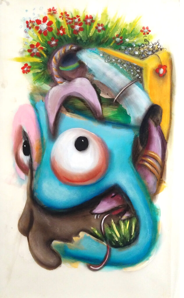 Tricia McLaughlin, Brain Food Pushing Up Daisies, Phantasmachina series, 2021.