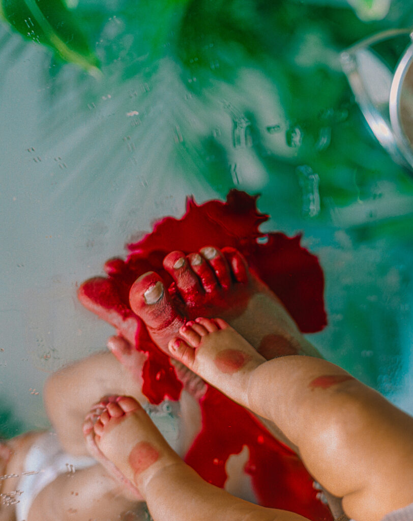 Avijit Halder, blood-dyed feet, from the series a mother like mine (working title), 2023, Film photograph, 16”x20”.