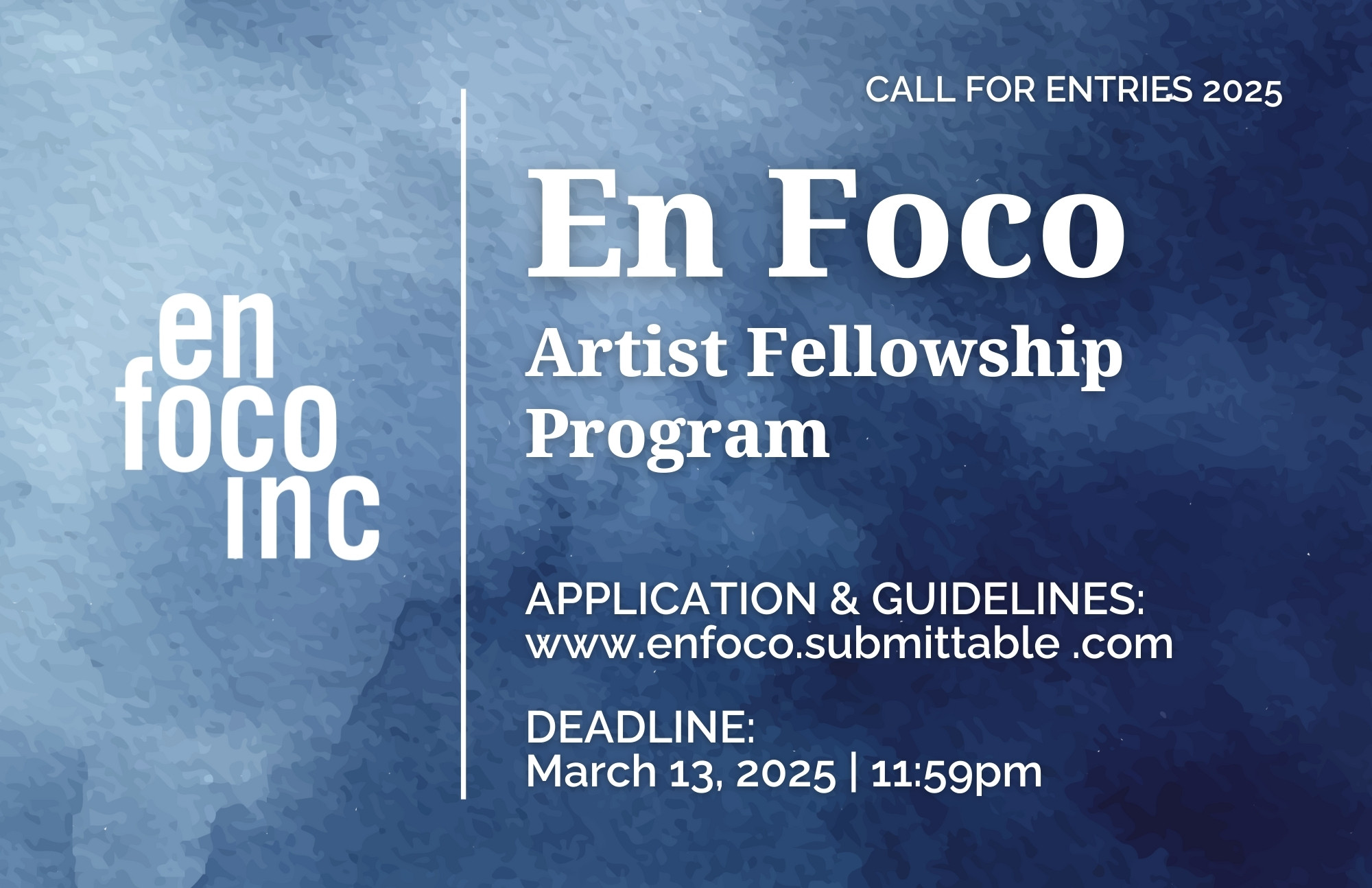 Enfoco Artist Fellowship Program